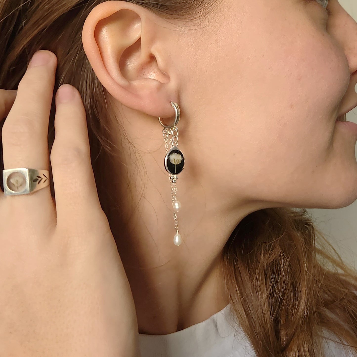 Silver Cosa Gypsophila Earrings