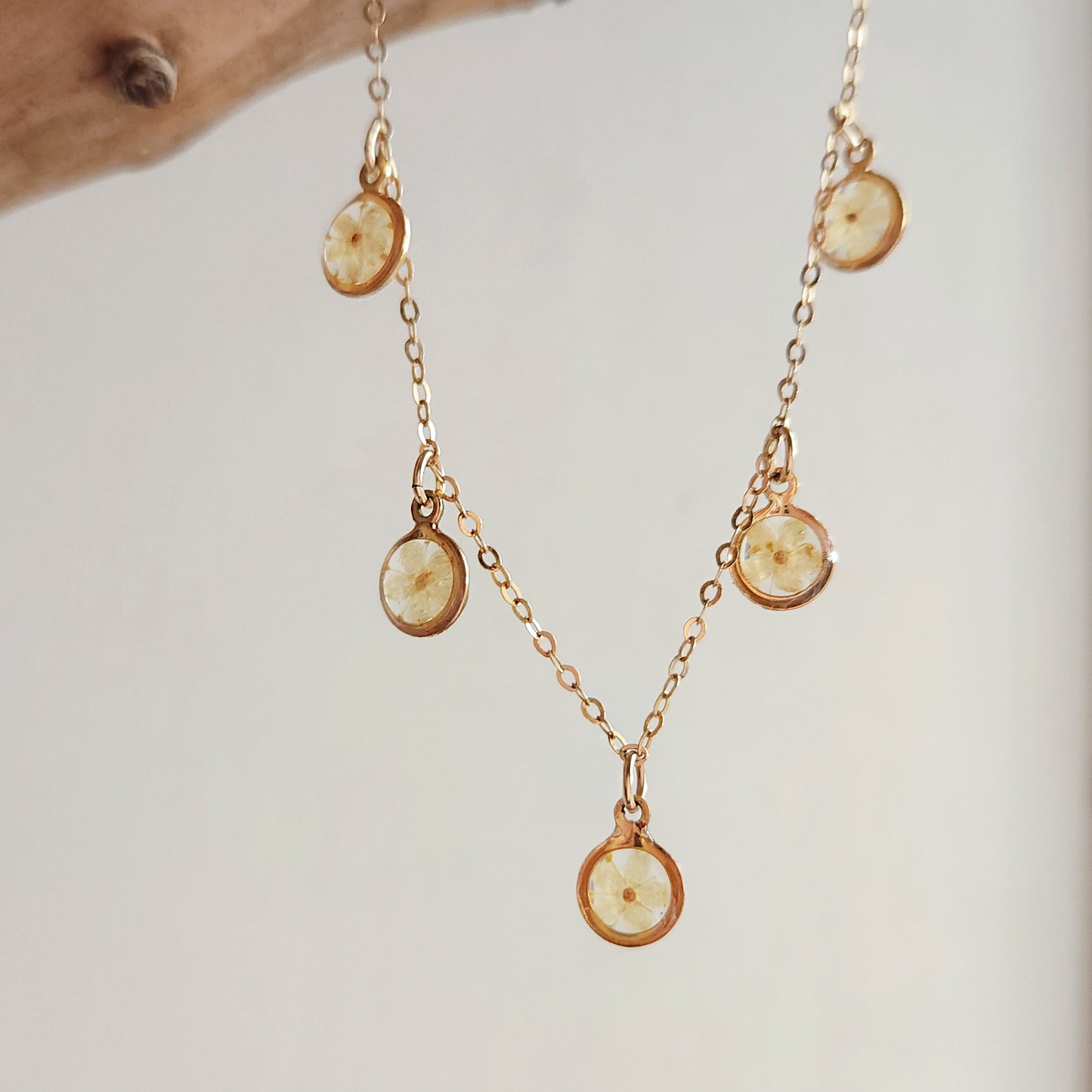 Tia Necklace with Elderberry flowers