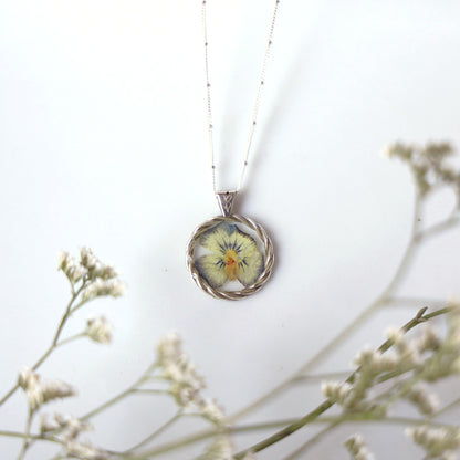 Large Emily Pansy flower Necklace