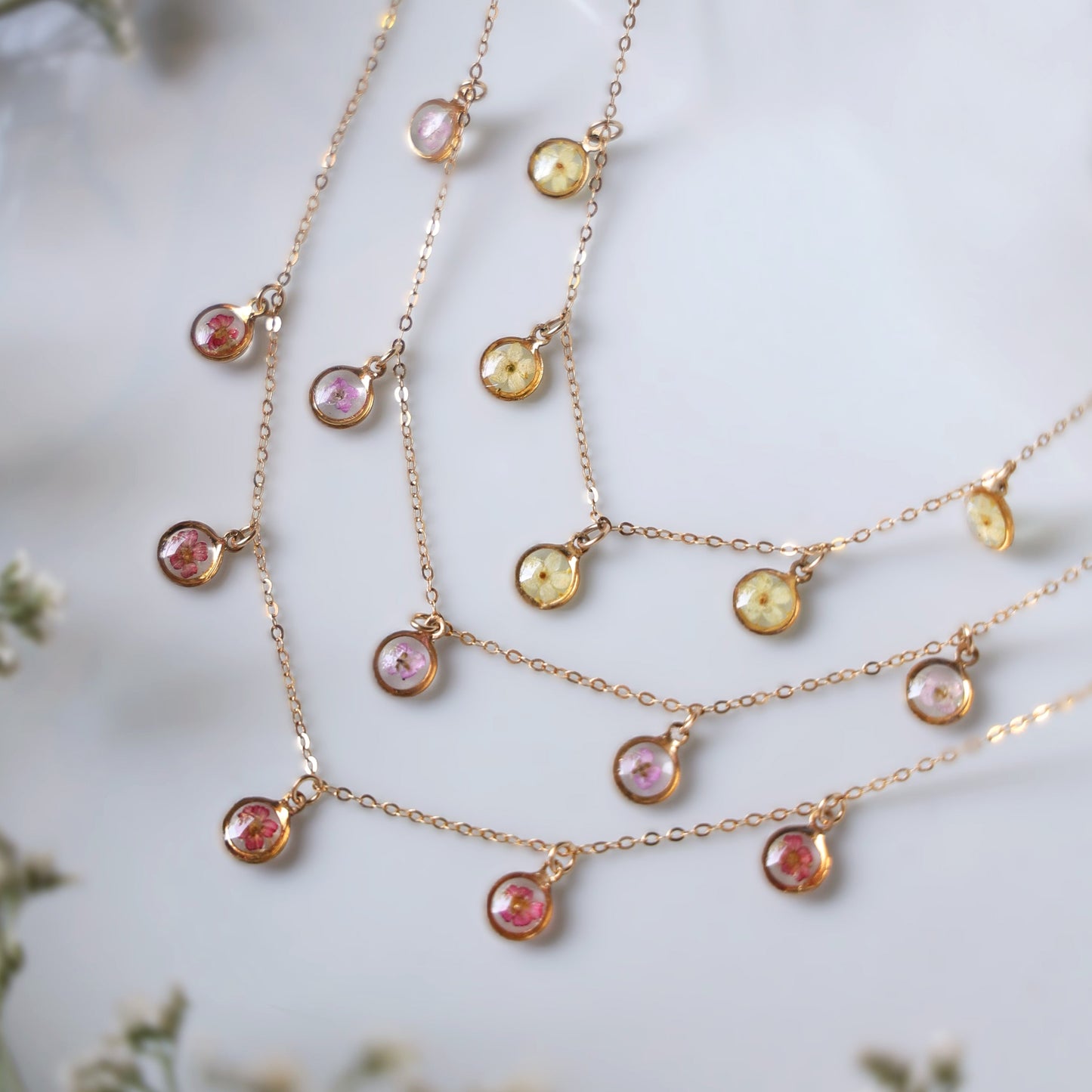 Tia Necklace with Elderberry flowers