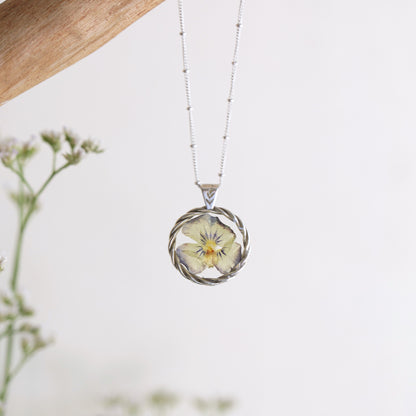 Large Emily Pansy flower Necklace
