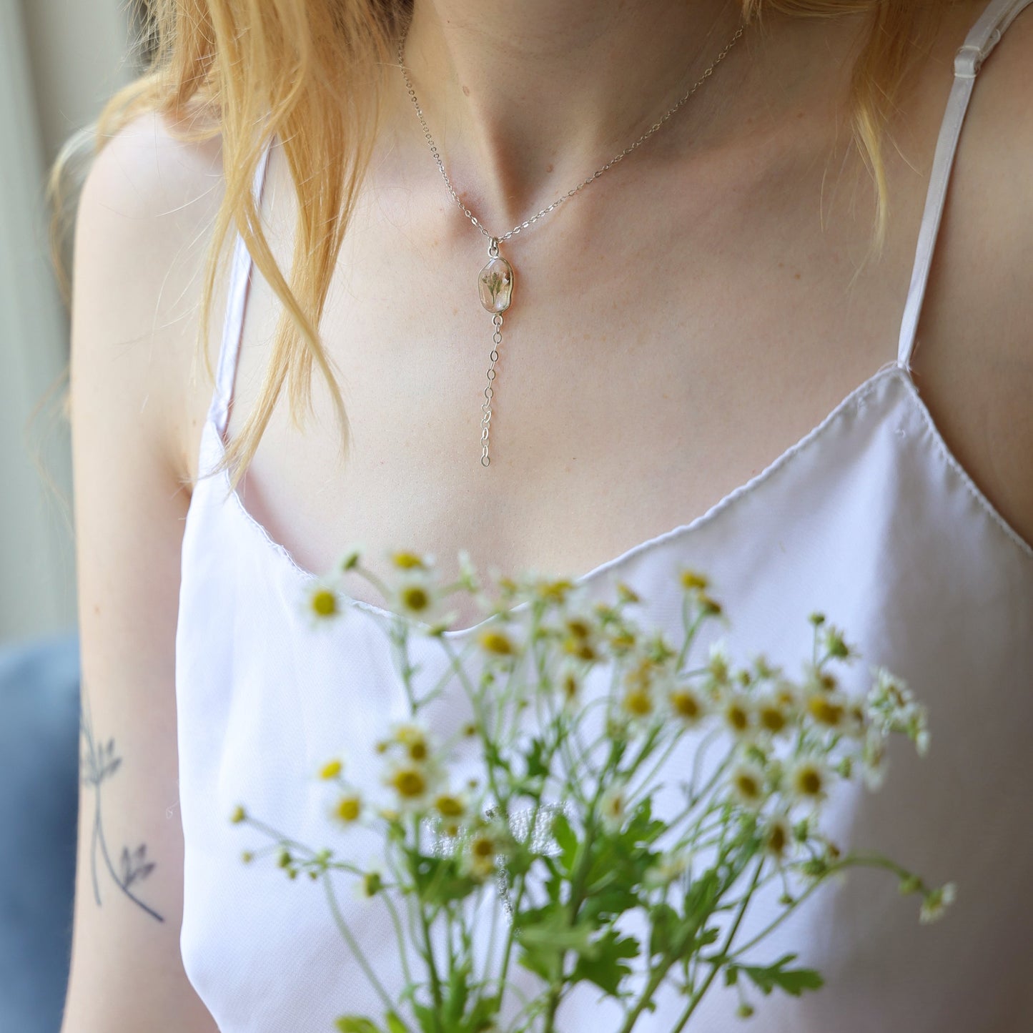 Don necklace with Limonium Flowers