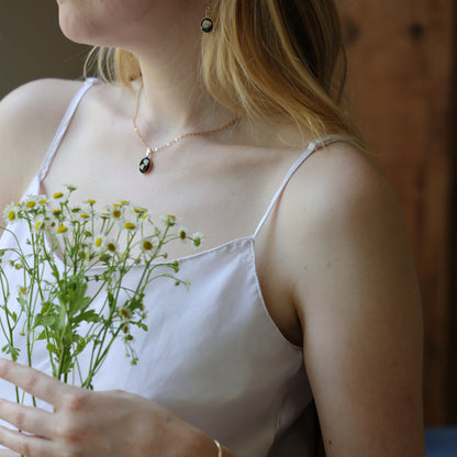 Lora necklace with Gypsophila flower