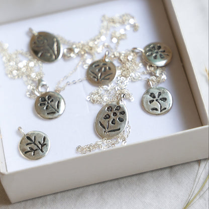 Anchusa flower pendant