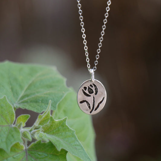 Tulip flower pendant