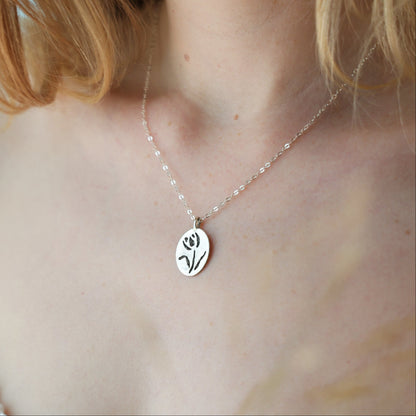 Tulip flower pendant