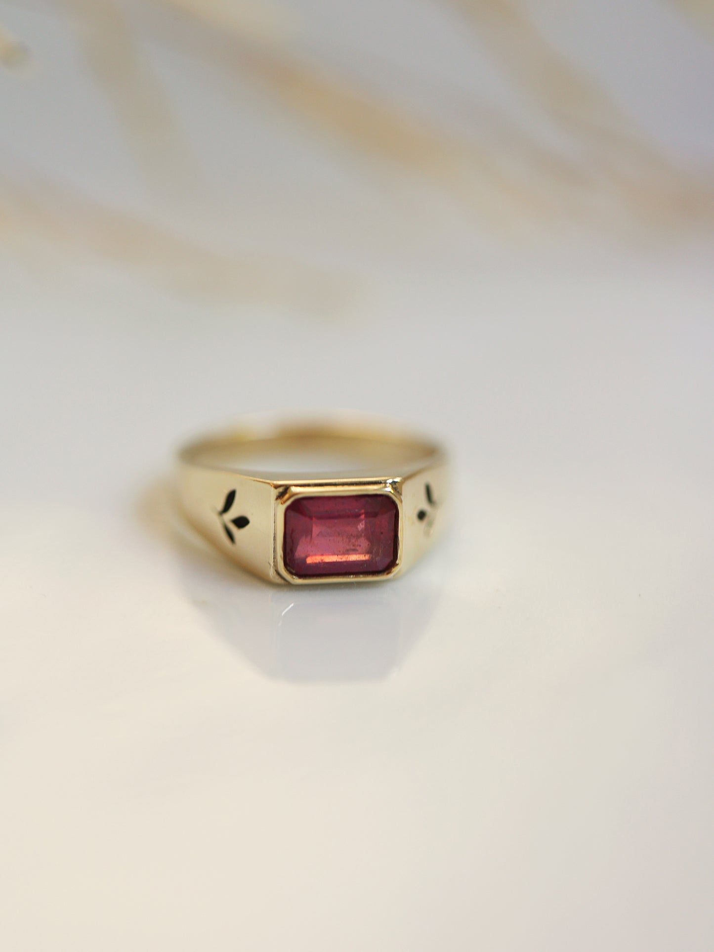 14k Gold Anne ring with Ruby stone