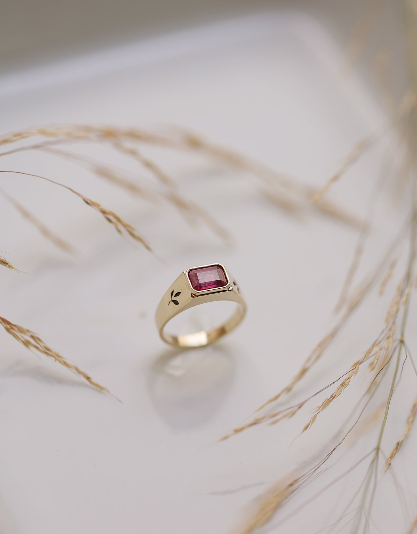 14k Gold Anne ring with Ruby stone