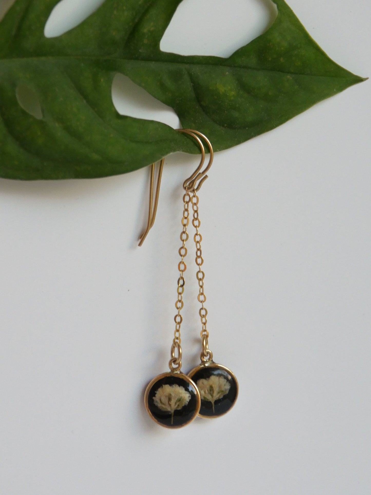 Liv earrings with Gypsophila flowers
