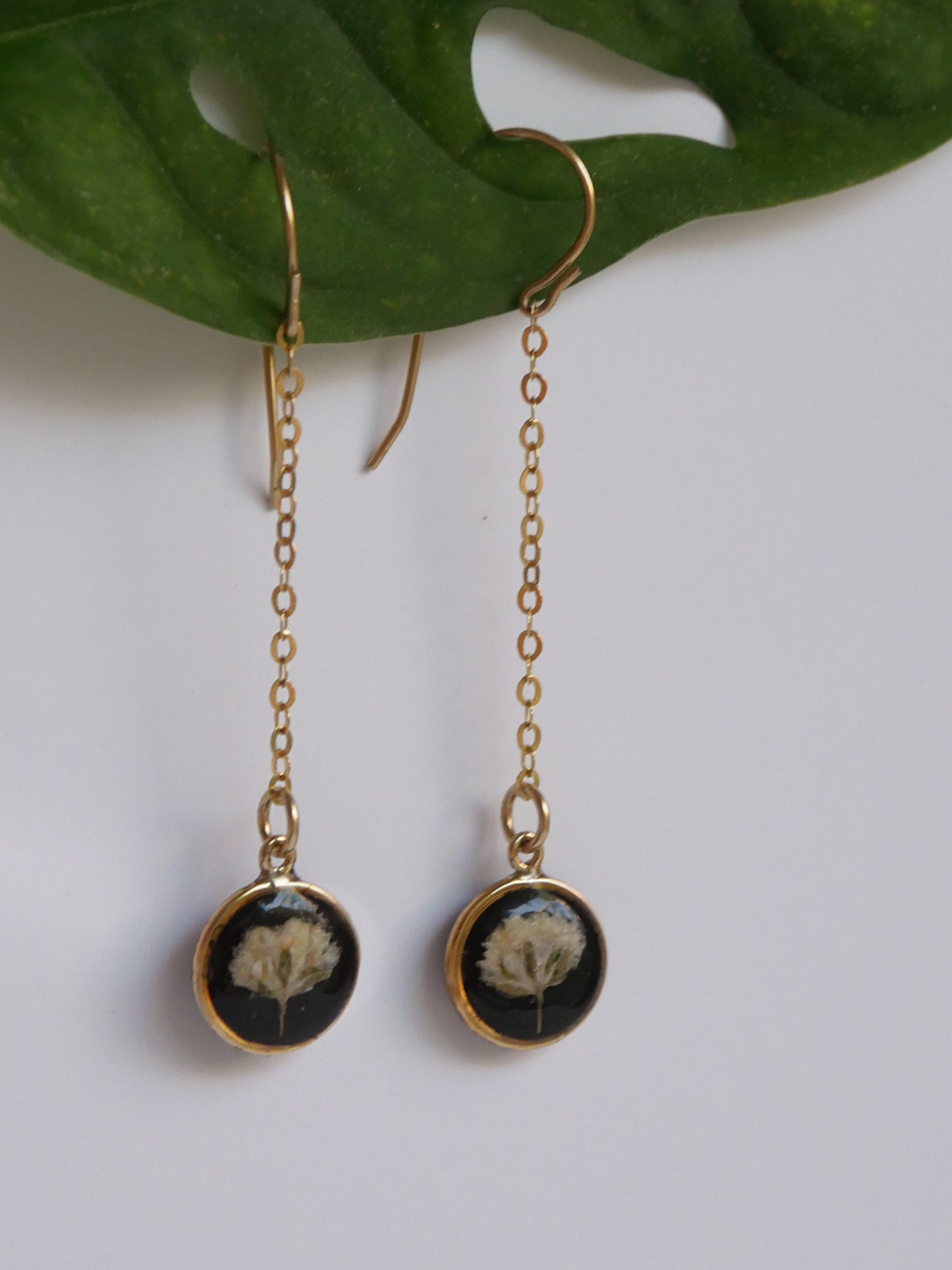 Liv earrings with Gypsophila flowers